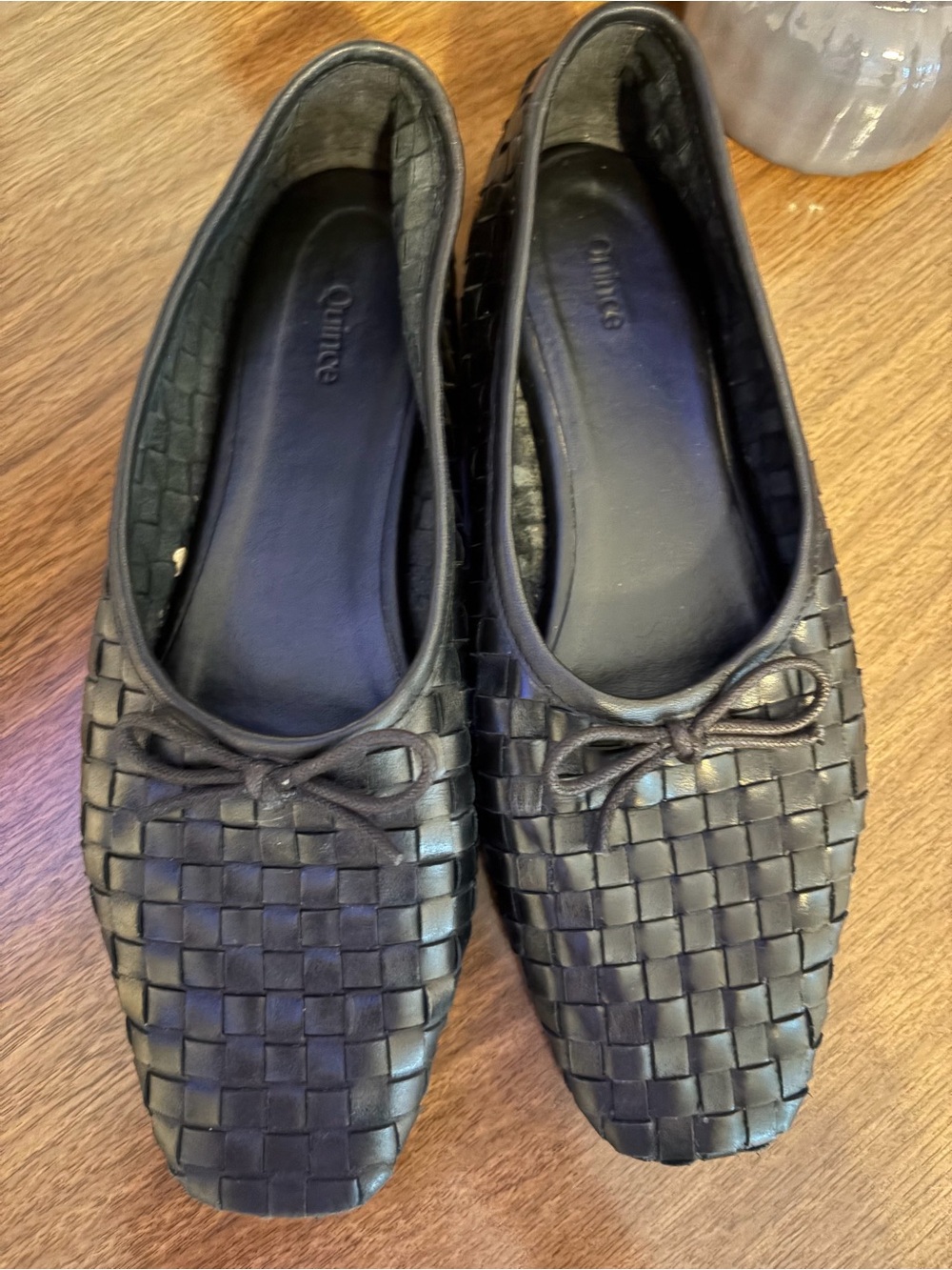 Quince Black Woven Leather Ballet Flats - Picture 3 of 4